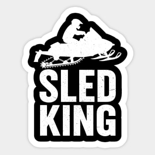 Sled King Snowmobile Rider Sticker